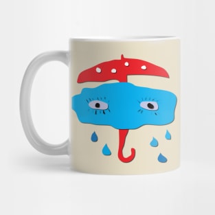 Mushroom umbrella for shiny rainy days Mug